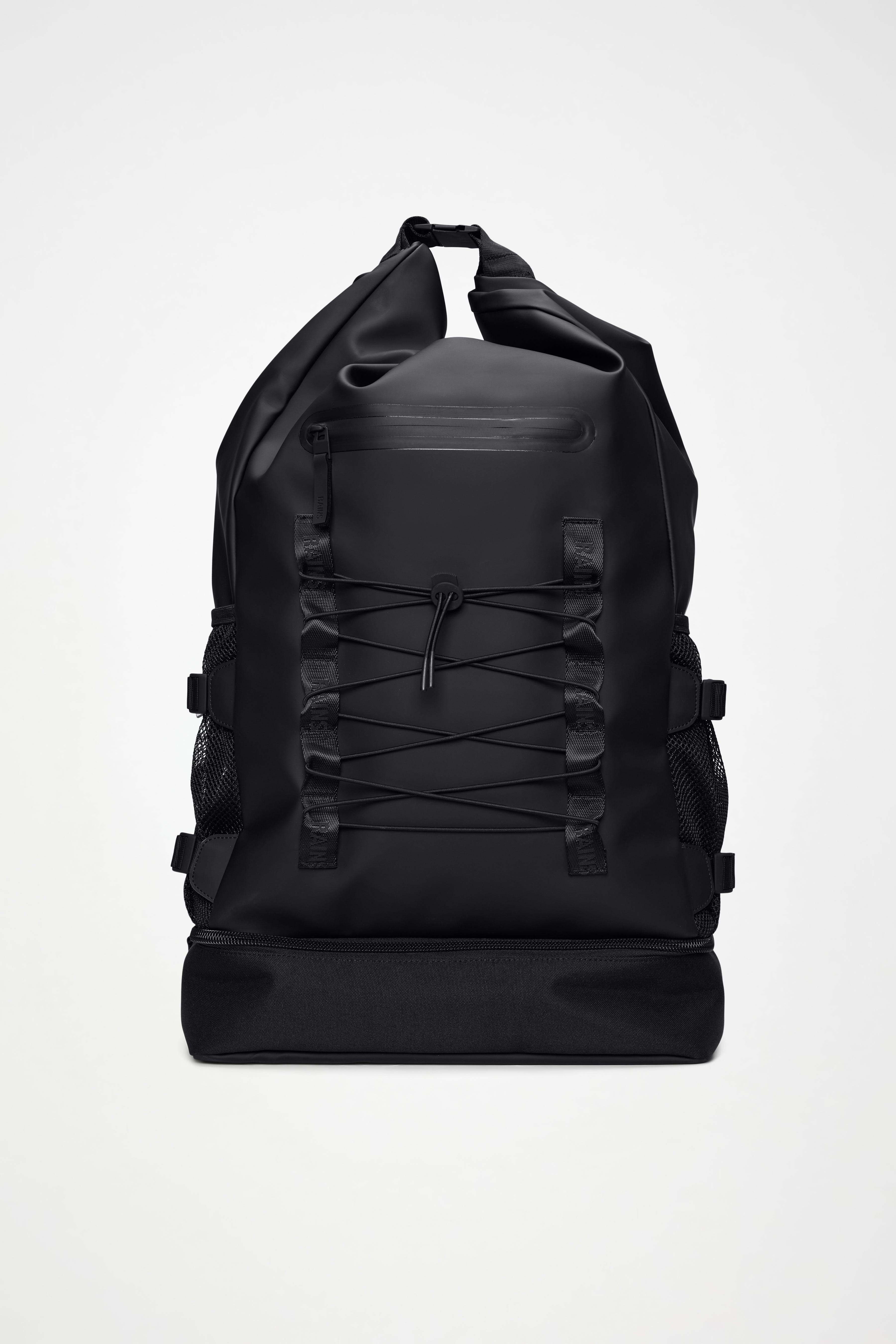 RAINS Trail Mountaineer Rolltop Large Black 51L H77 x D18 x W36 cm Backpack