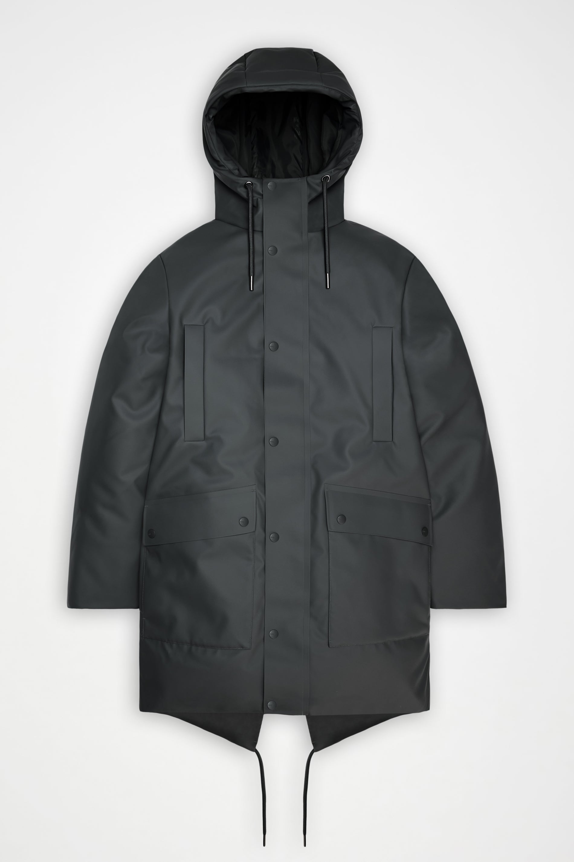 RAINS Nome Long Parka Dark Grey Jacket