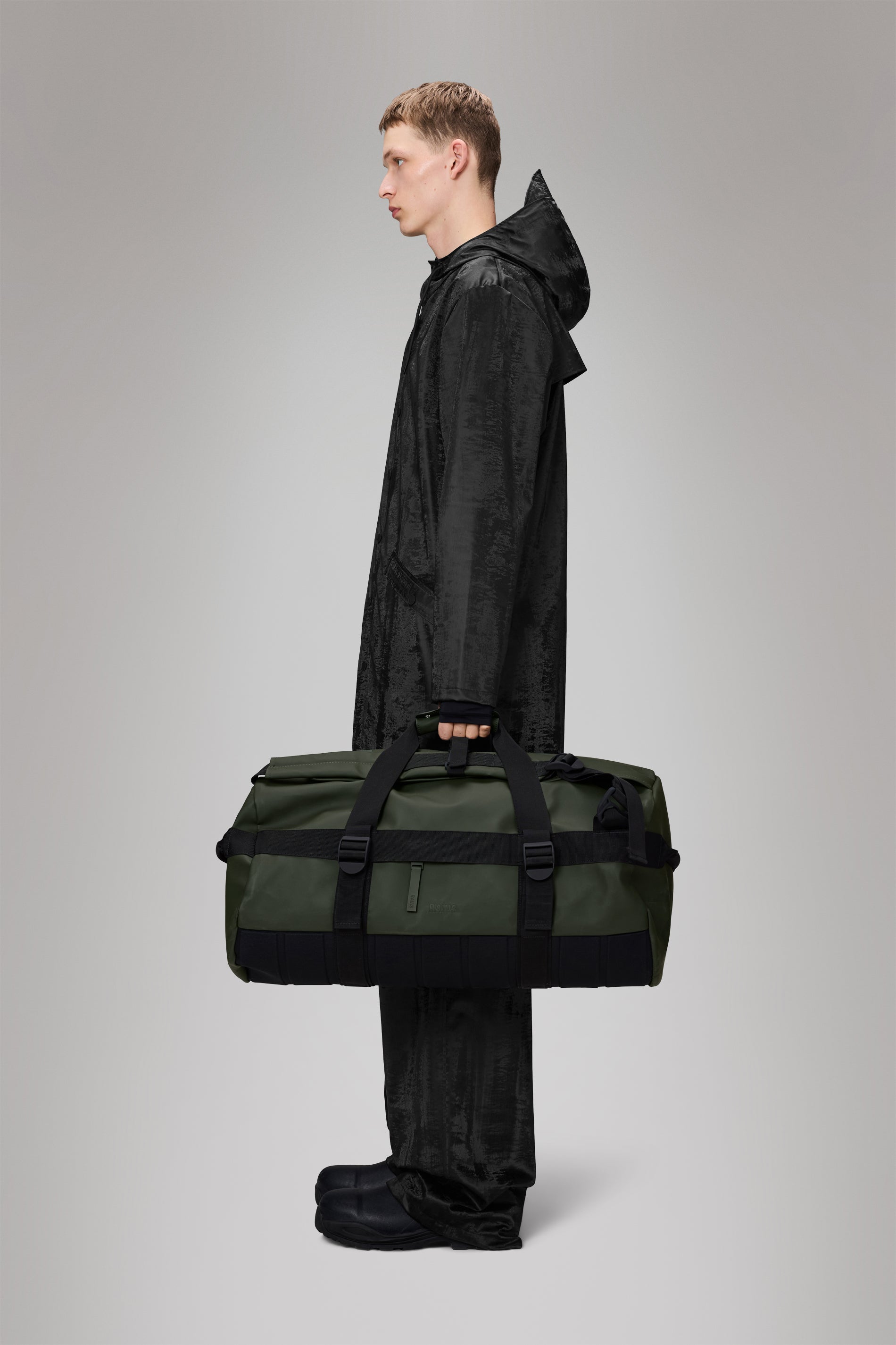 RAINS Texel Duffel Bag Small Green 43L H28 x D28 x W55 cm Duffel