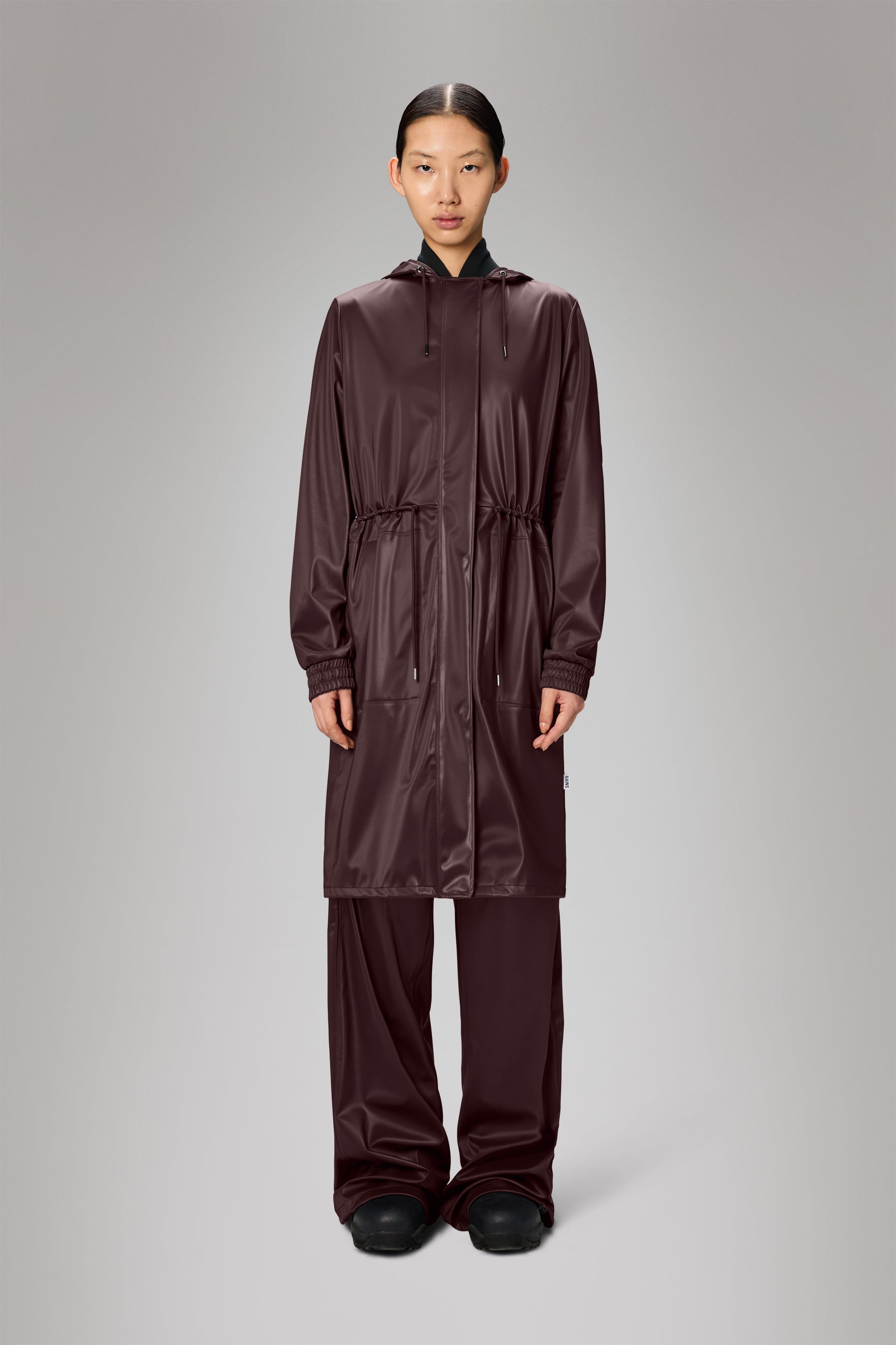 Rains® String W Parka in Black Grain for £119 | Free Shipping