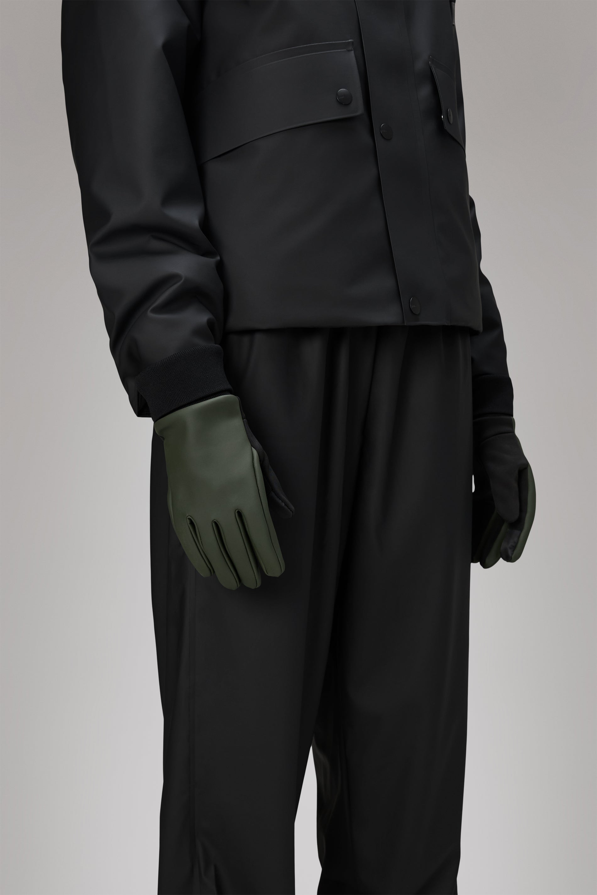 RAINS Gloves Green Gloves