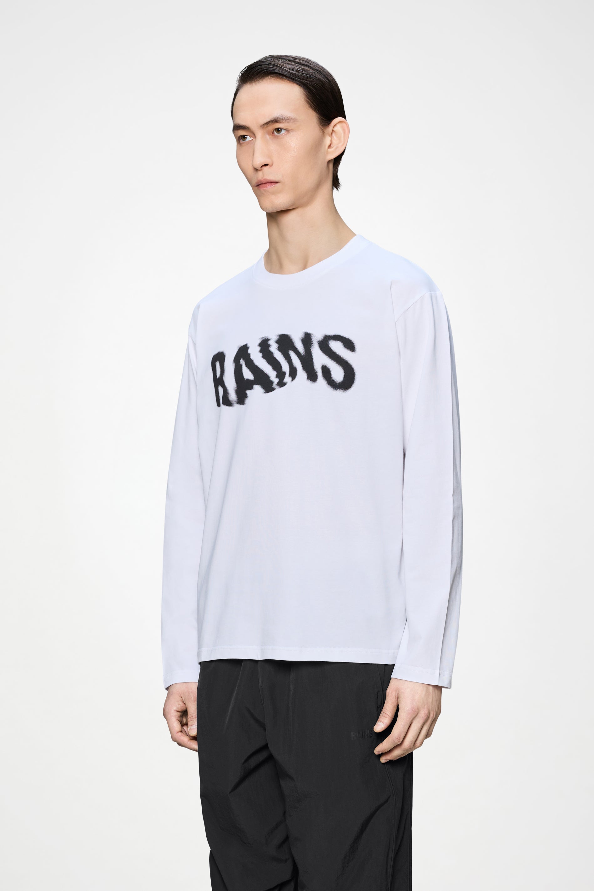 RAINS Classic Long Sleeve T-shirt Ripple White Long Sleeve