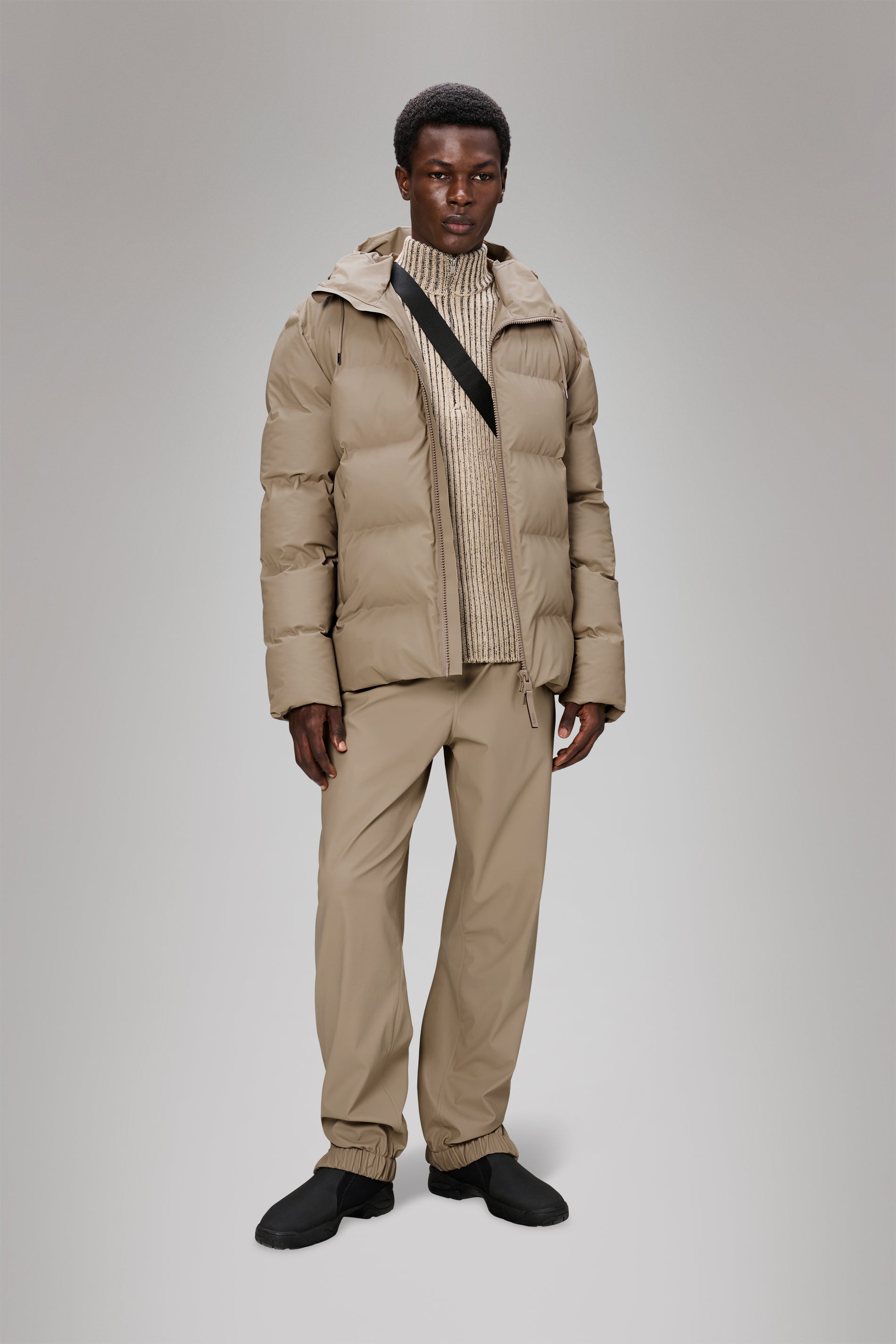 Rains Alta Puffer Jacket Beige Jacket