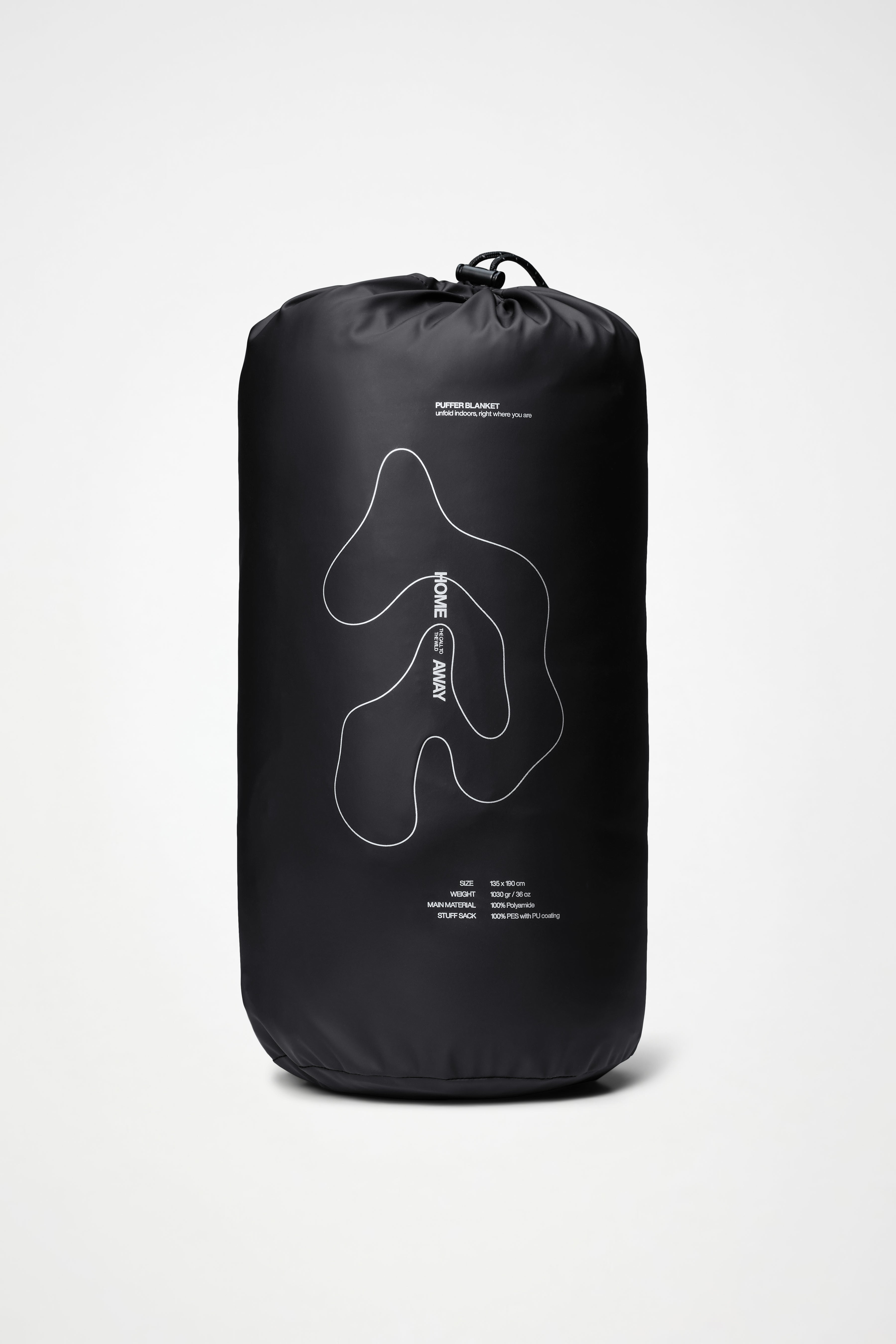 RAINS Puffer Blanket Black Picnic Blanket