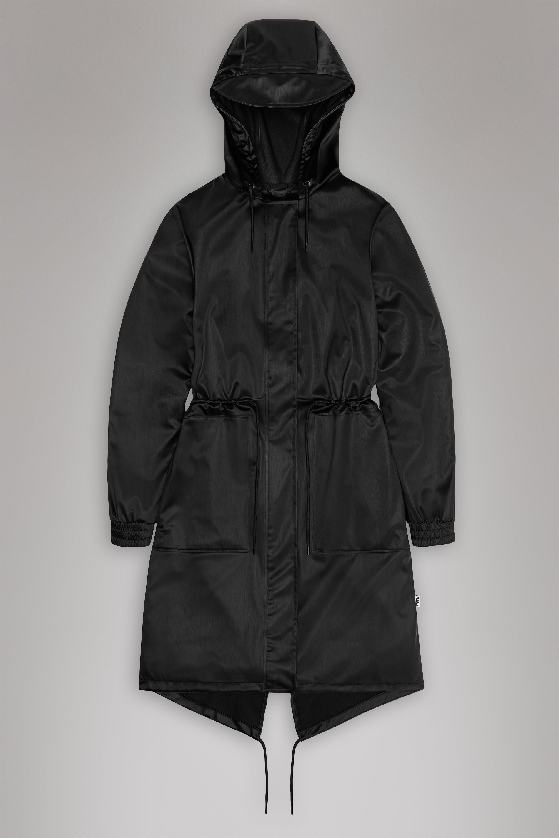 Rains® String W Parka in Black Grain for £119 | Free Shipping