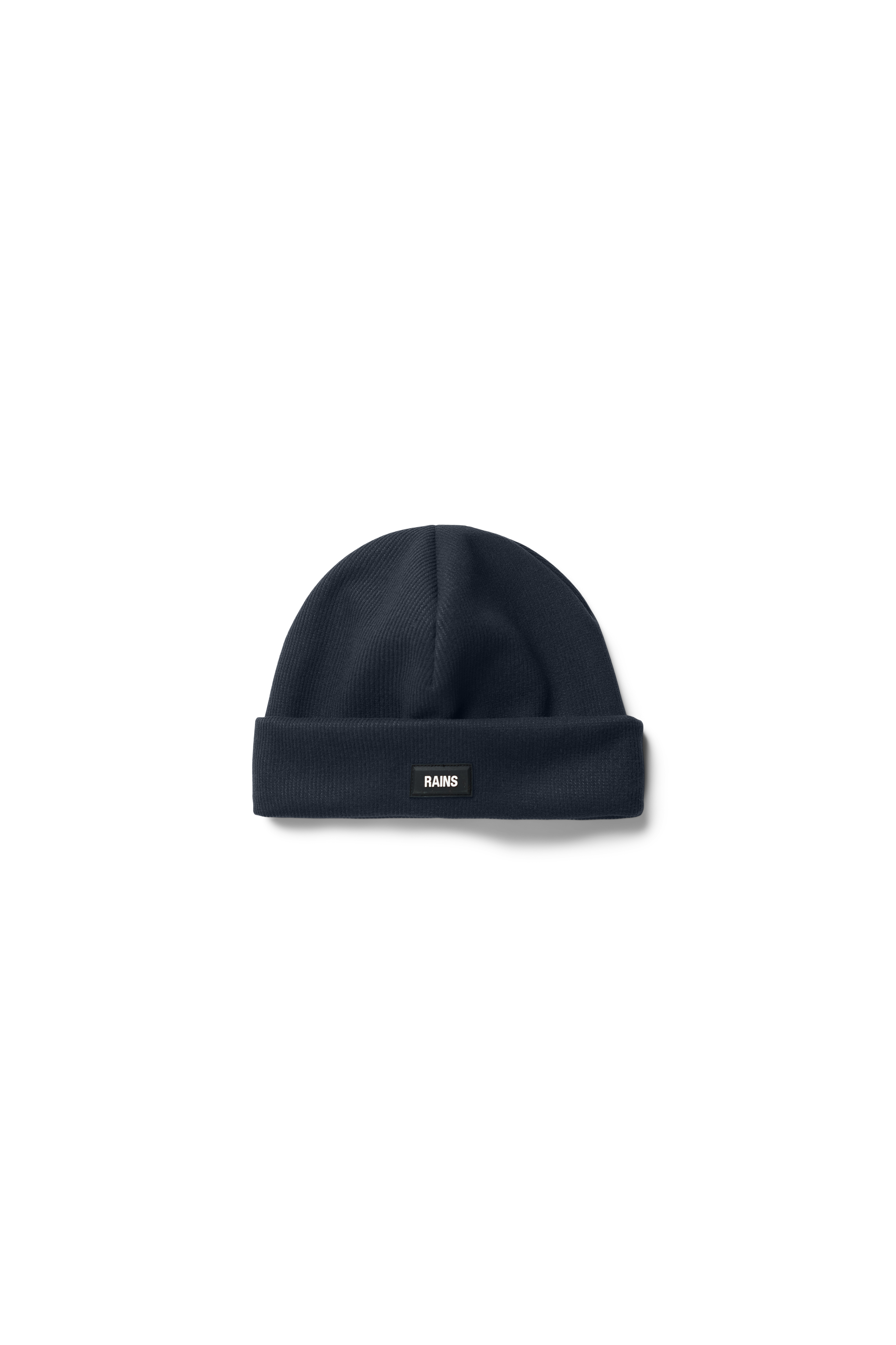 RAINS Ribbed Fleece Beanie Navy Headwear