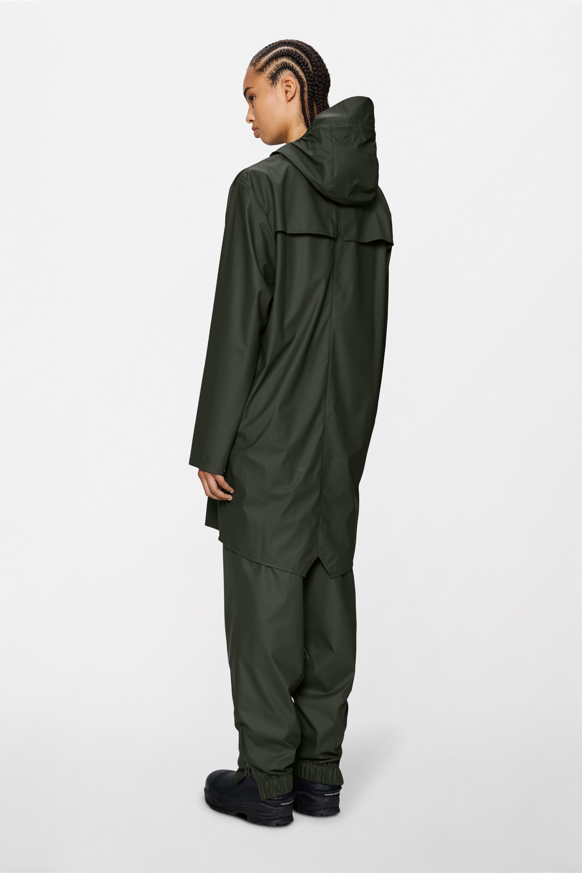 RAINS Long Jacket Green Jacket