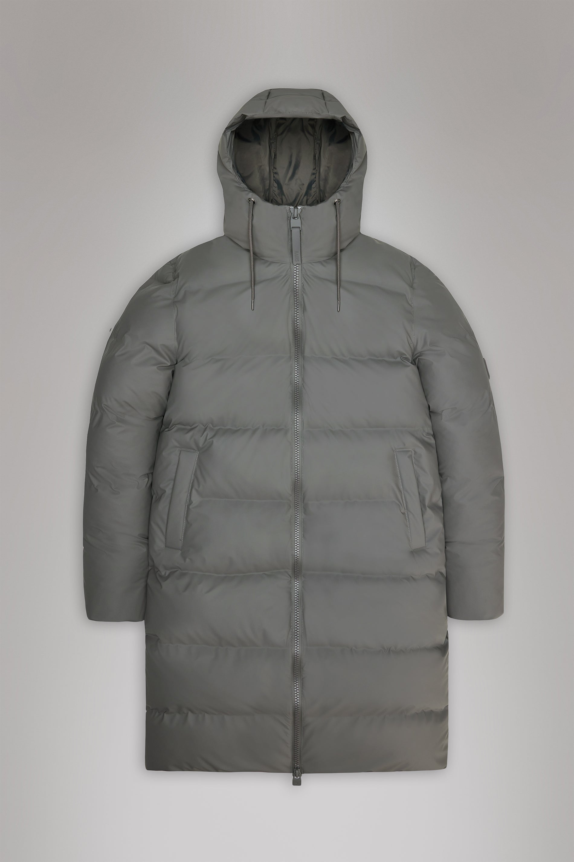 RAINS Alta Longer Puffer Jacket Grey Jacket