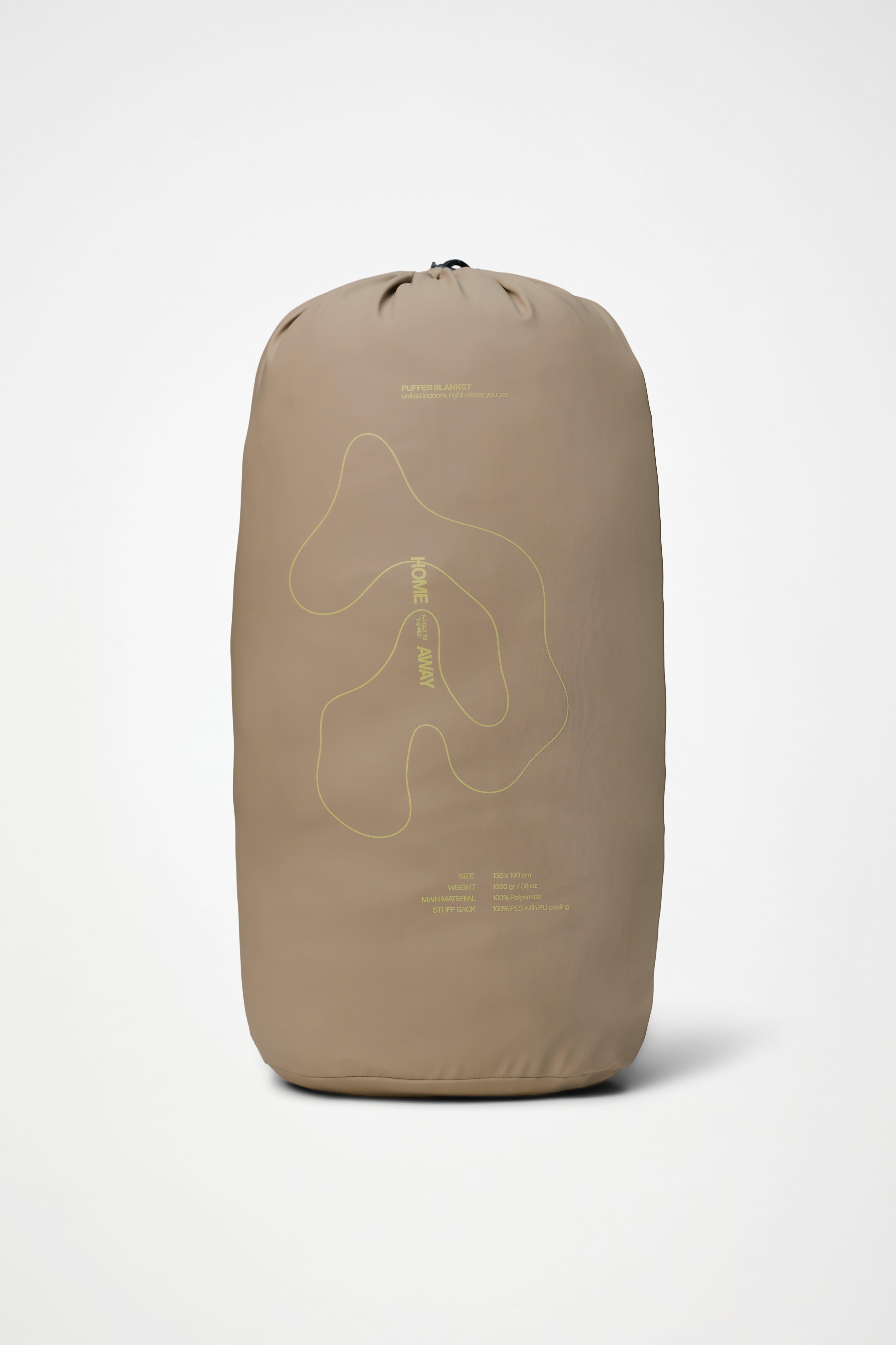 RAINS Puffer Blanket Beige Picnic Blanket