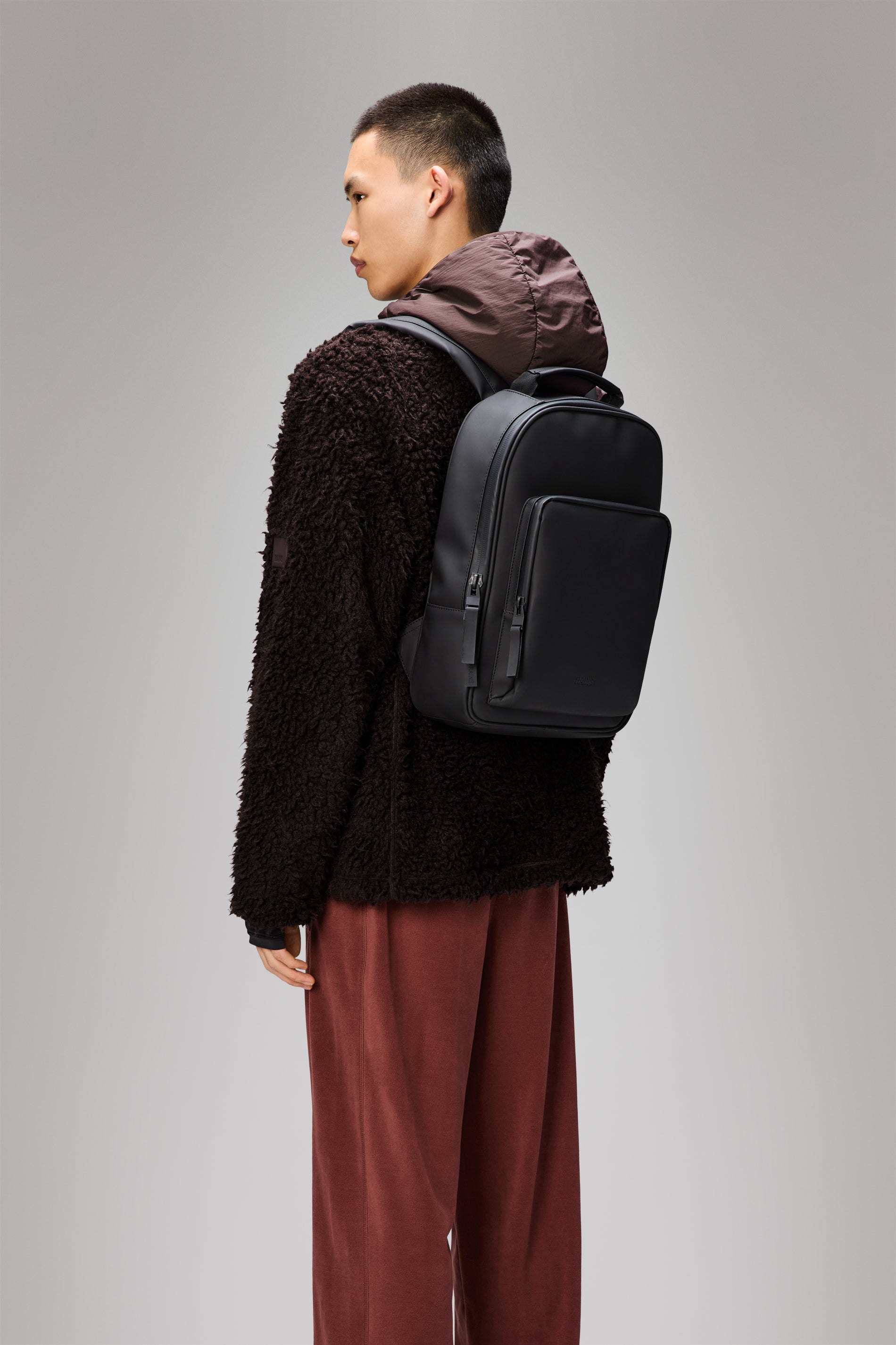 RAINS Book Daypack Black 10L H38 x D10 x W28 cm Backpack