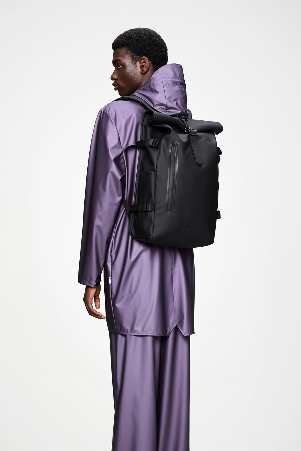 rains uk backpack Rains® Rolltop Rucksack Large in Black for £139