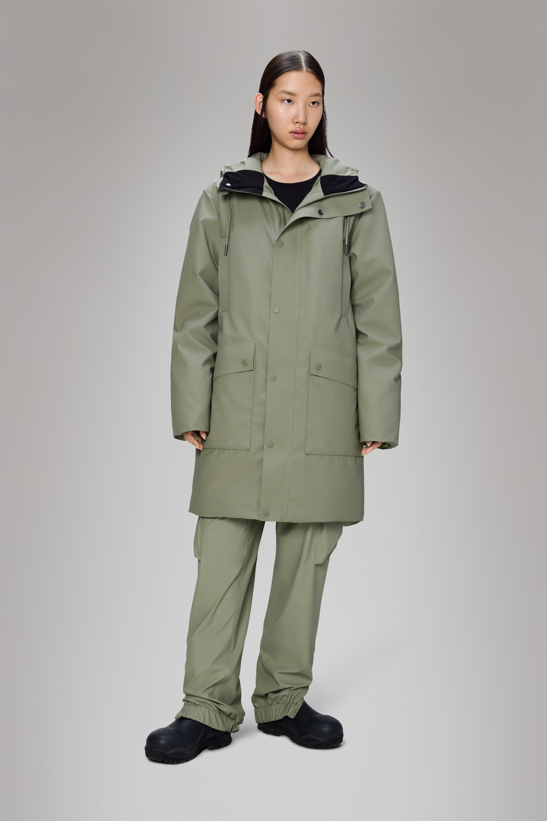 Rains Nome Long Parka Drift Jacket