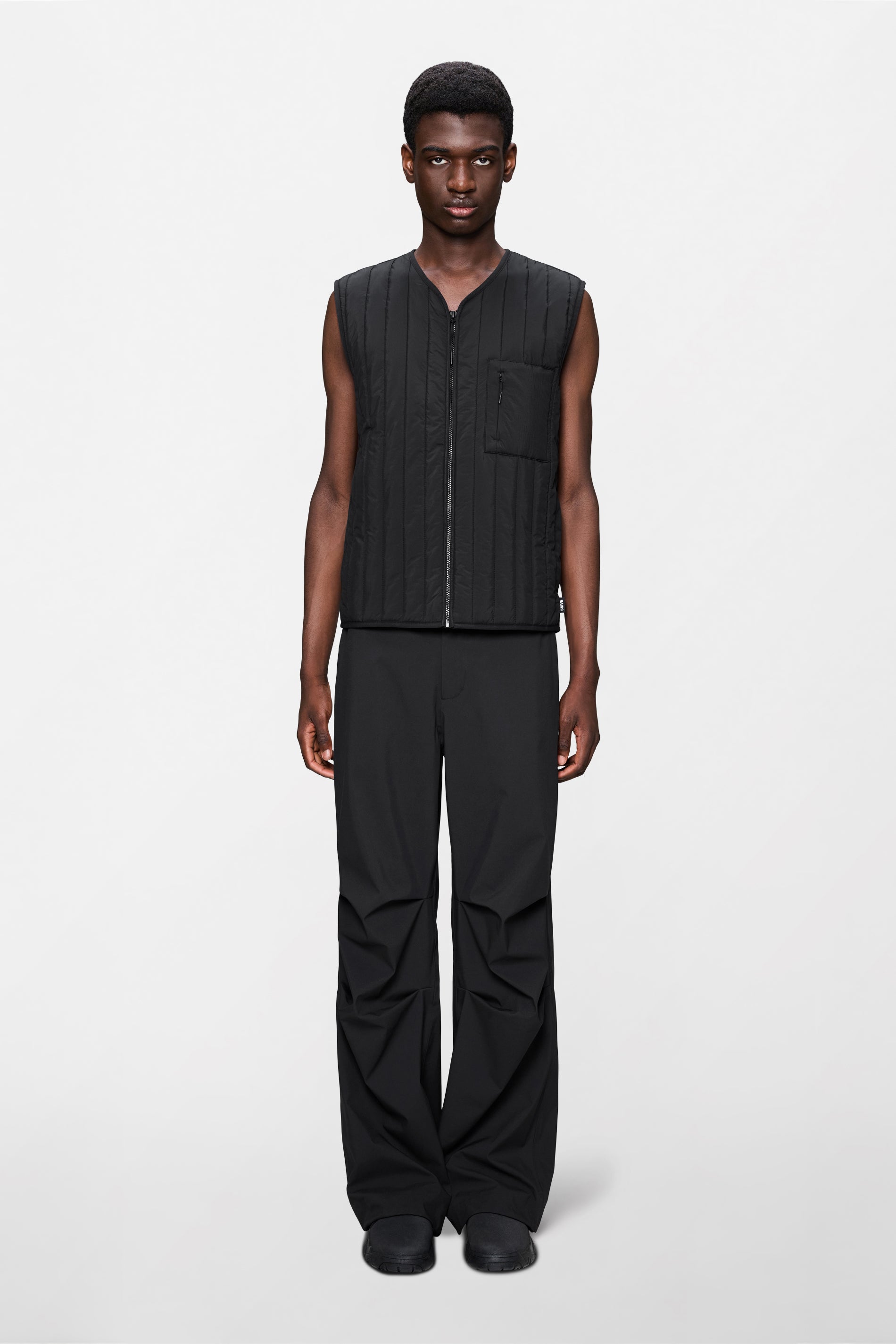 RAINS Banja Liner Vest Black Short Sleeve